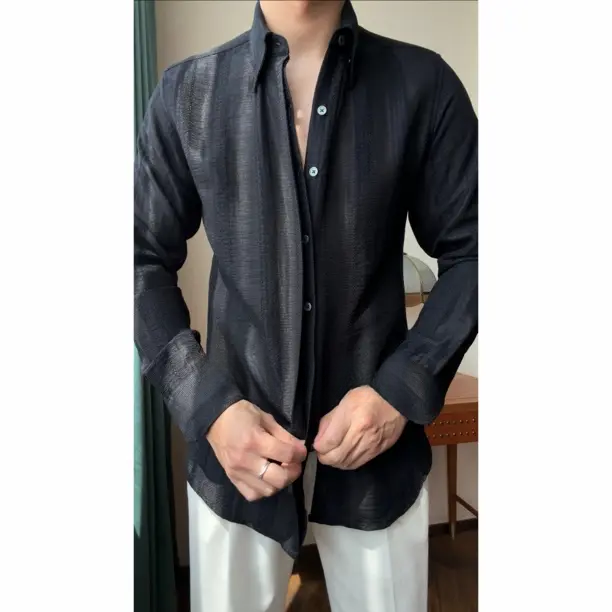 2026 Spring New Arrival: Men's Premium-Quality, Edgy-Chic Long-Sleeve Casual Shirt for Spring and Fall