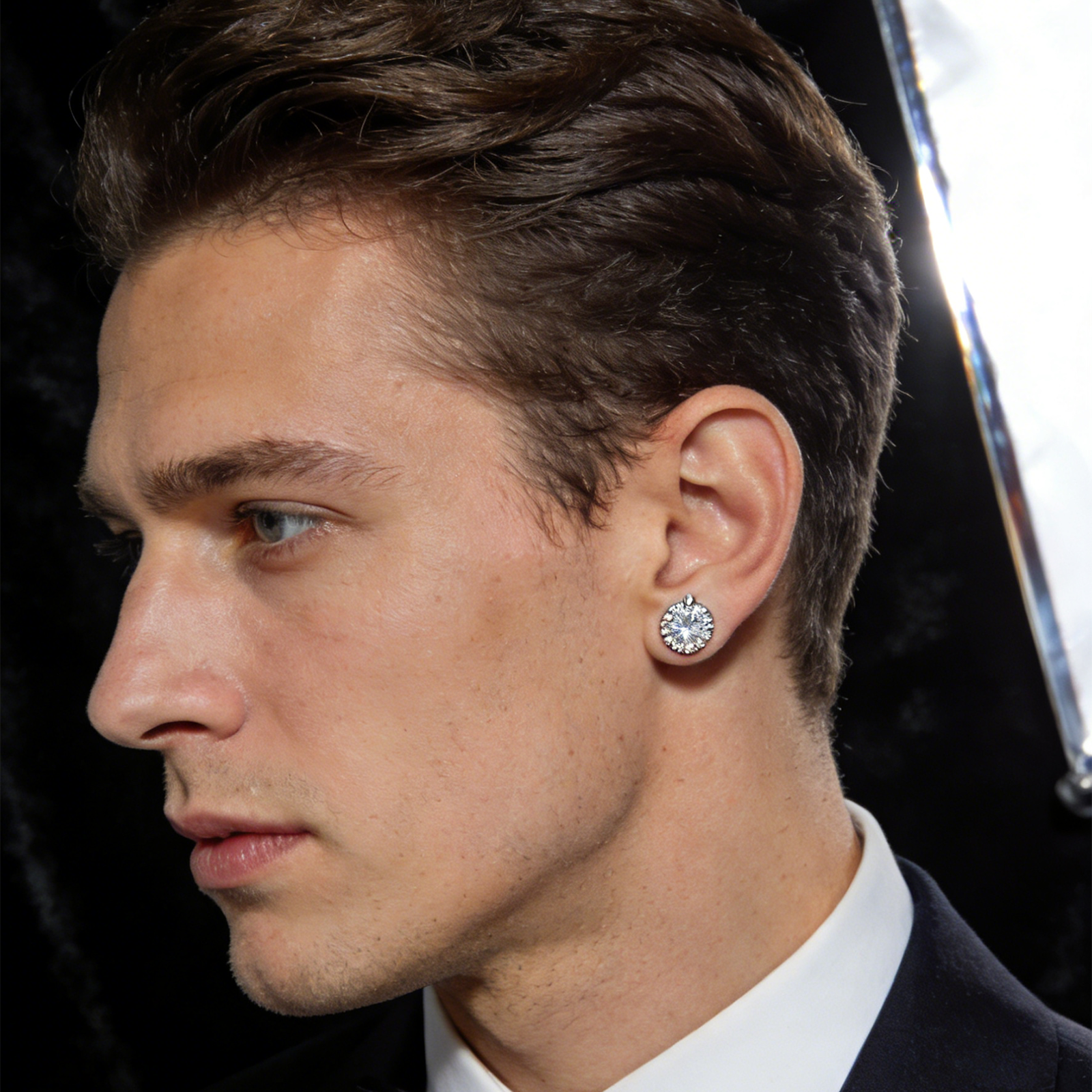 Cubic Zirconia Stainless Steel Screw Earrings - Titanium Screw Back Earrings 20G Pure Titanium Earpost - Hypoallergenic for Women Men Trendy Cartilage Stud Earrings