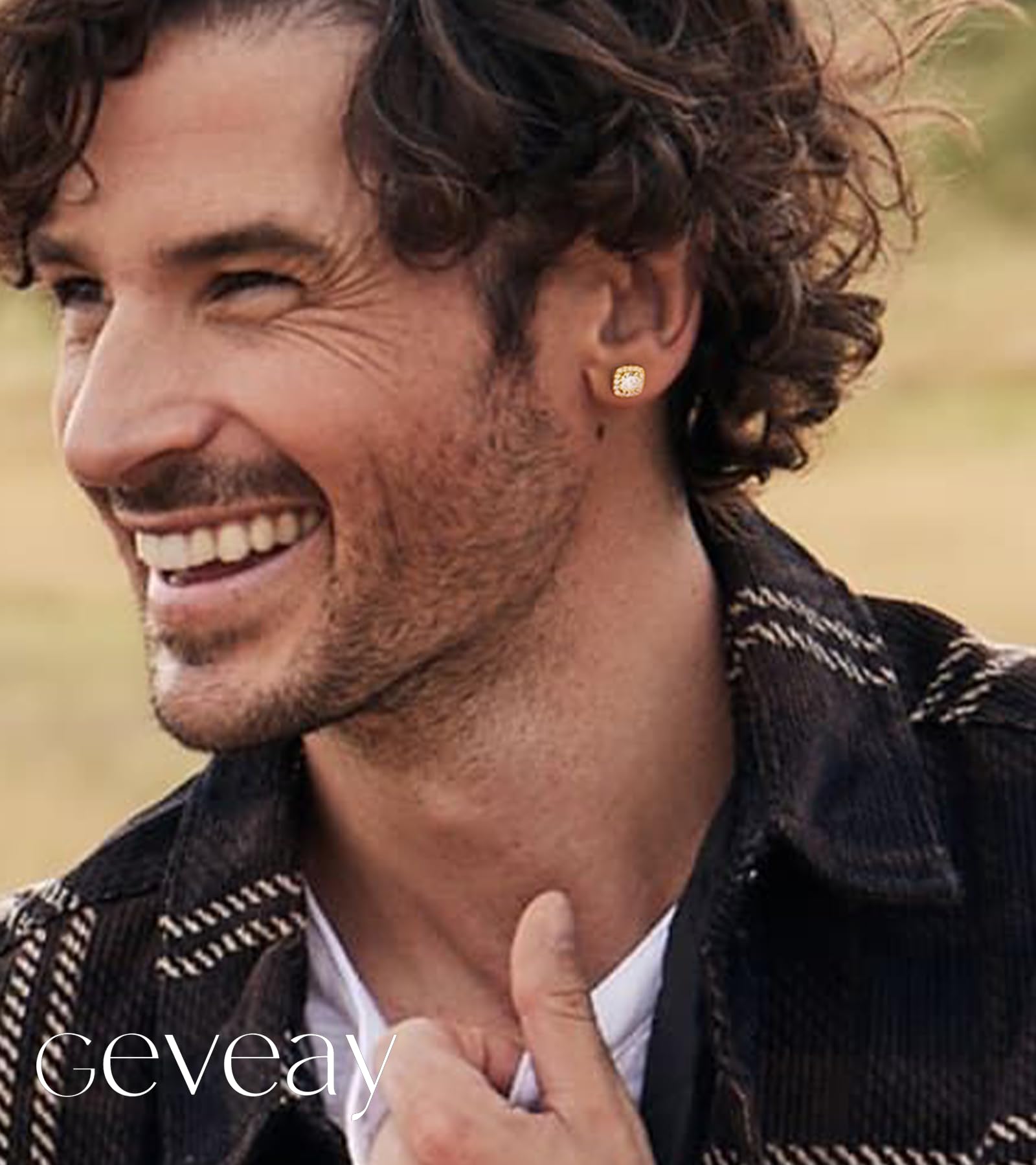 Mens Silver Earrings Hypoallergenic Sterling Silver Stud Earrings For Men Brilliant Round Cut Diamond Cubic Zirconia Silver Stud Earrings Gifts For Men Women