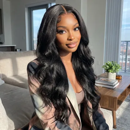 Lace Front Wigs Human Hair 200% Density 13x6 Pre Plucked HD Front Lace Wig Natural Hairline with Baby Hair Glueless Wigs for Women（price only during new shop boost）