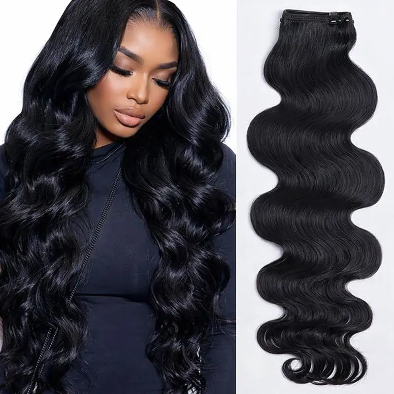Hair Bundles Human Hair Body Wave, No Tangle Shedding, Keep Texture Silky Soft After Multiple Washes, 12A Hair Bundles, Unprocessed Virgin Brazilian Human Hair