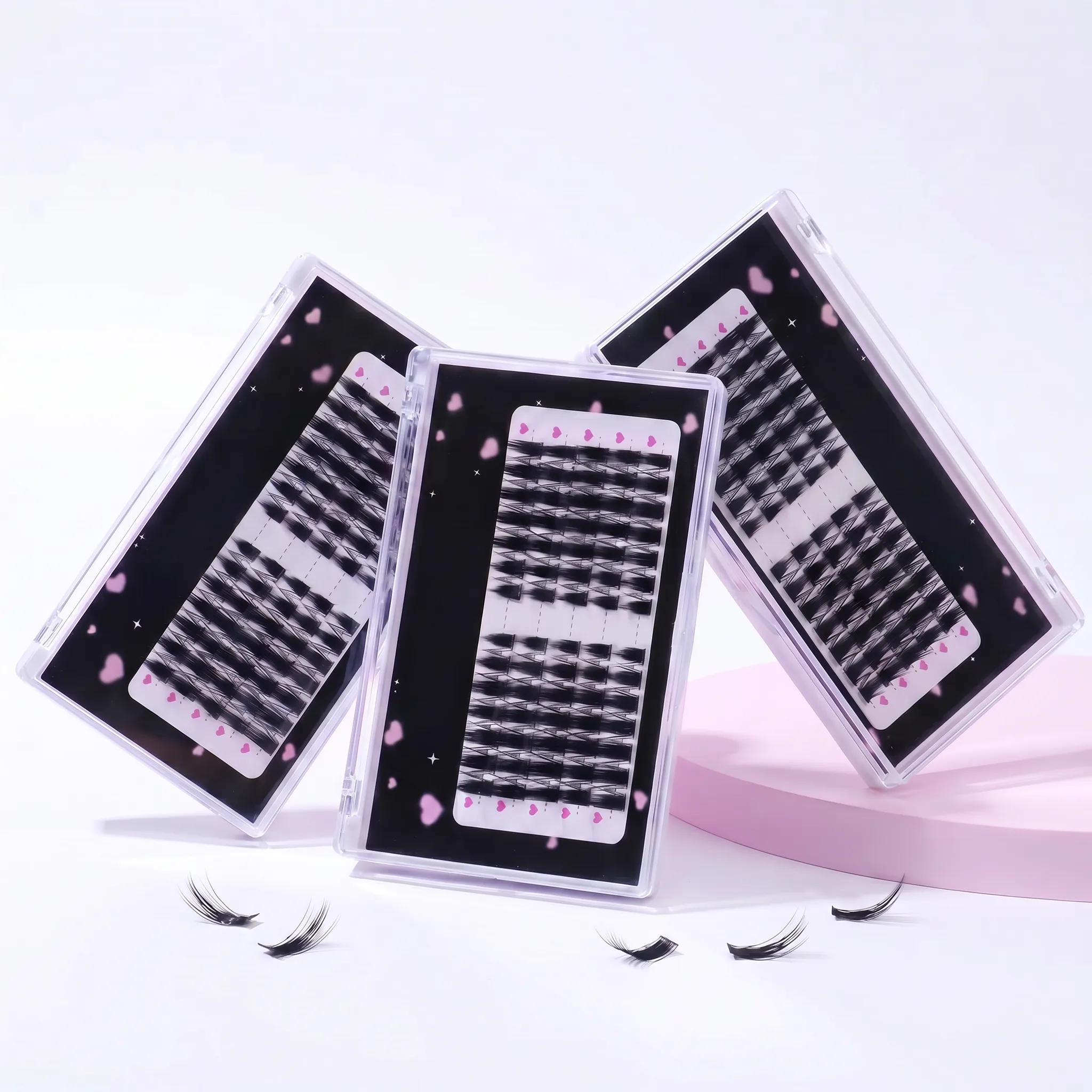 Bunny Ear Lashes | 10–14mm C++ Curl Dramatic Spiky Anime Manhua Style False Eyelashes, Waterproof Long-Lasting Reusable DIY Clusters — Ultra-Thin Band, Bold & Eye-Catching Look