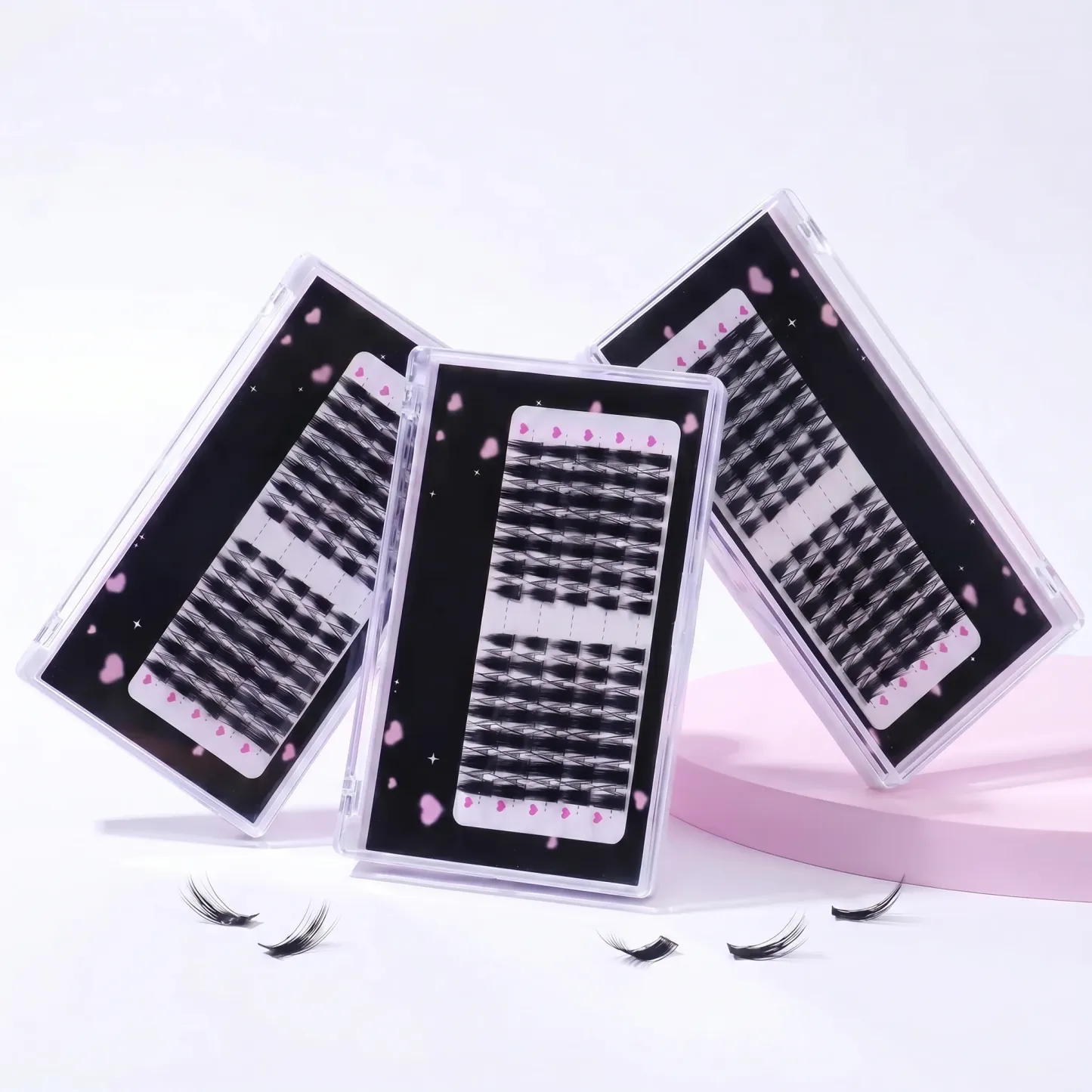 Bunny Ear Lashes | 10–14mm C++ Curl Dramatic Spiky Anime Manhua Style False Eyelashes, Waterproof Long-Lasting Reusable DIY Clusters — Ultra-Thin Band, Bold & Eye-Catching Look