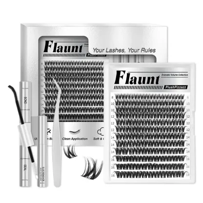 Upgrade U Lashes Ultra-Dense, Waterproof, Long-Lasting Lashes | Flora | Natural Daily, Volume Style | Beginner-Friendly DIY Lashes for a Flawless, Voluminous Look | Trendy & Must-Have Clusters
