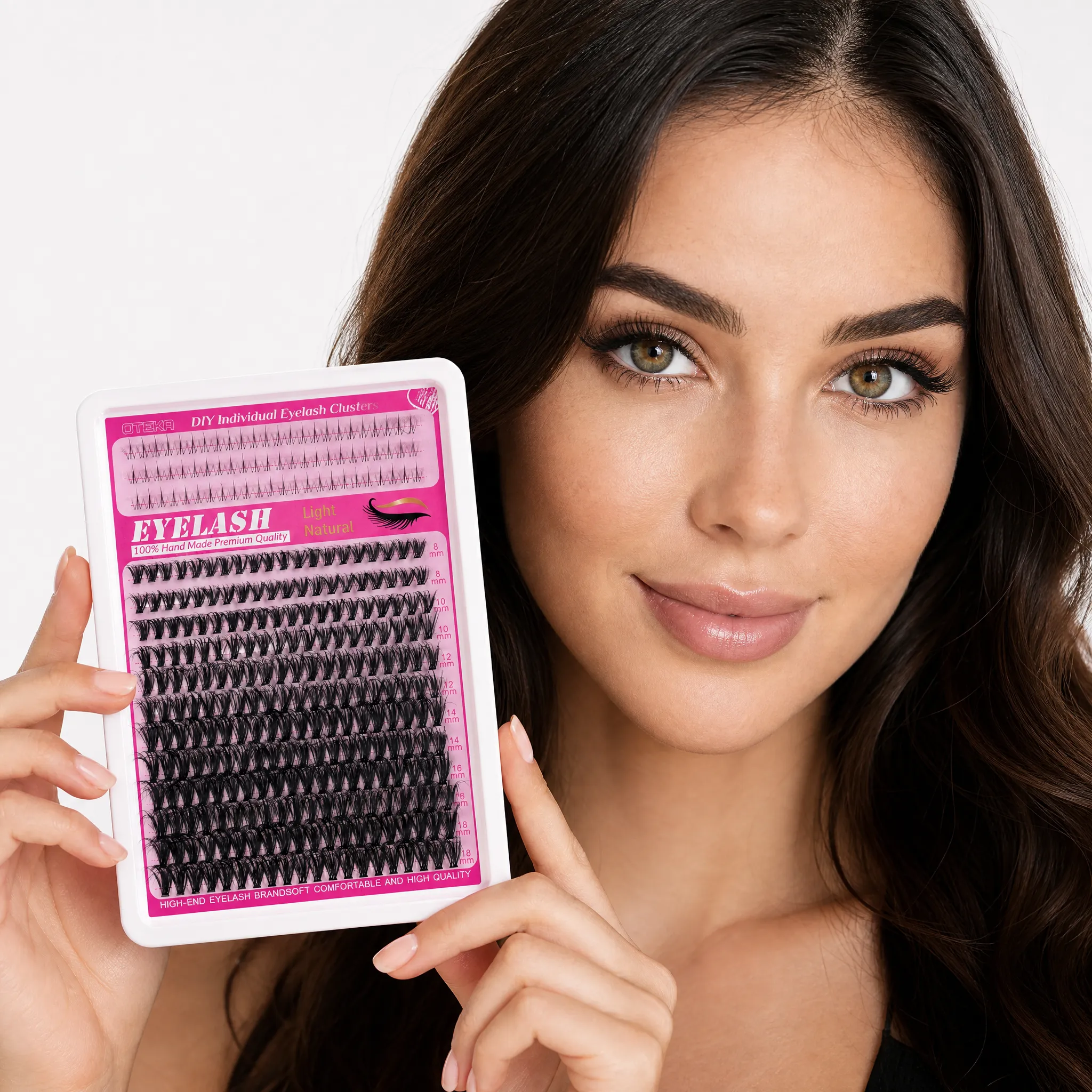80D Fluffy Cluster Lashes with Lower Lash Set – DIY Wispy False Eyelashes, Voluminous Segmented Lash Clusters, Soft Lightweight & Reusable