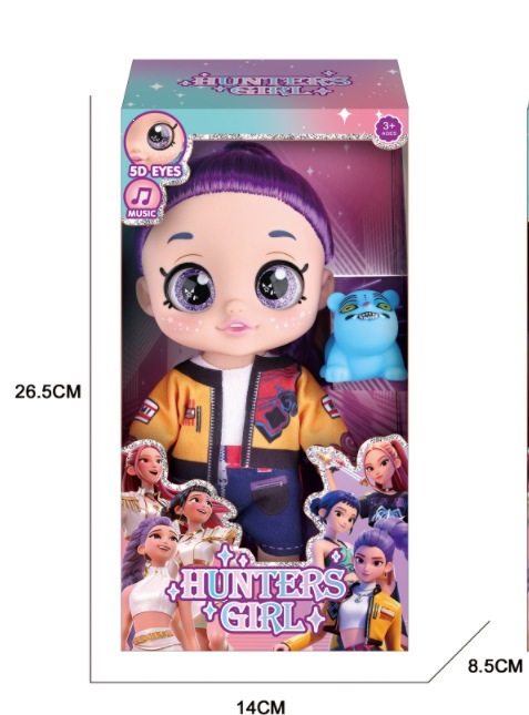 Kpop dolls anime action figure set,10 inch 5 joints can play music,rumi mira zoey dolls,gifts for kids,girls&boys toys