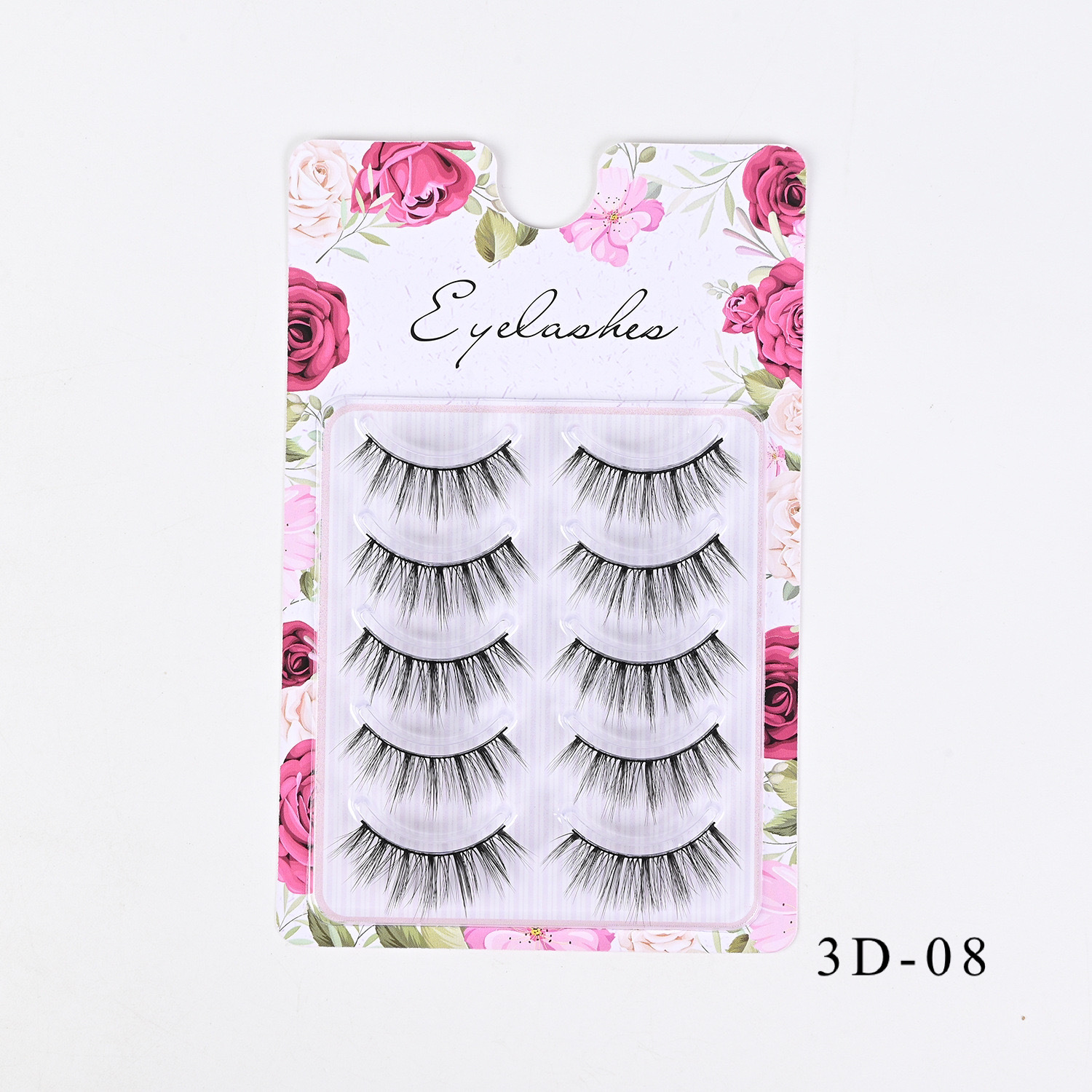 Western-Style Voluminous & Curled 3D Wispy False Eyelashes — Realistic, Natural-Looking, and Lengthening (One-Piece Design)