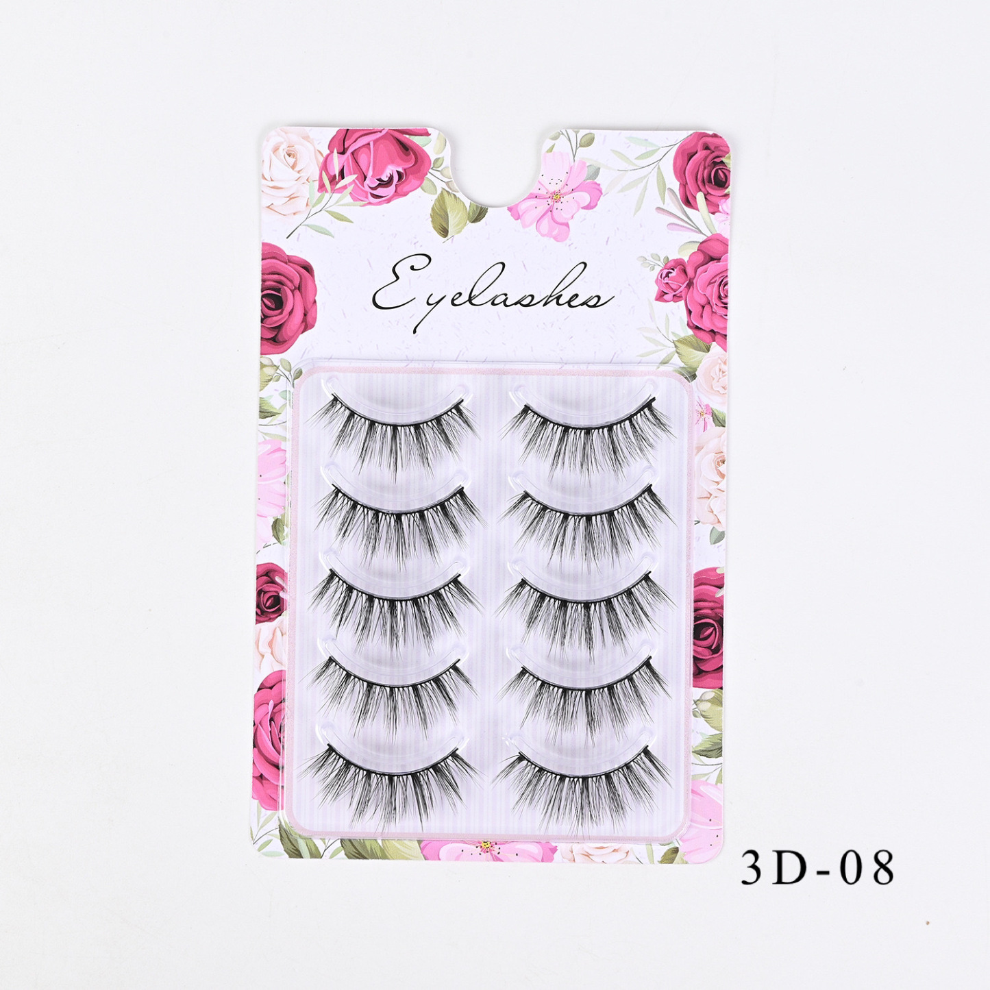 Western-Style Voluminous & Curled 3D Wispy False Eyelashes — Realistic, Natural-Looking, and Lengthening (One-Piece Design)