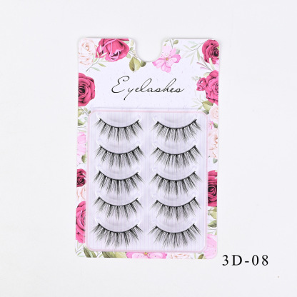 Western-Style Voluminous & Curled 3D Wispy False Eyelashes — Realistic, Natural-Looking, and Lengthening (One-Piece Design)