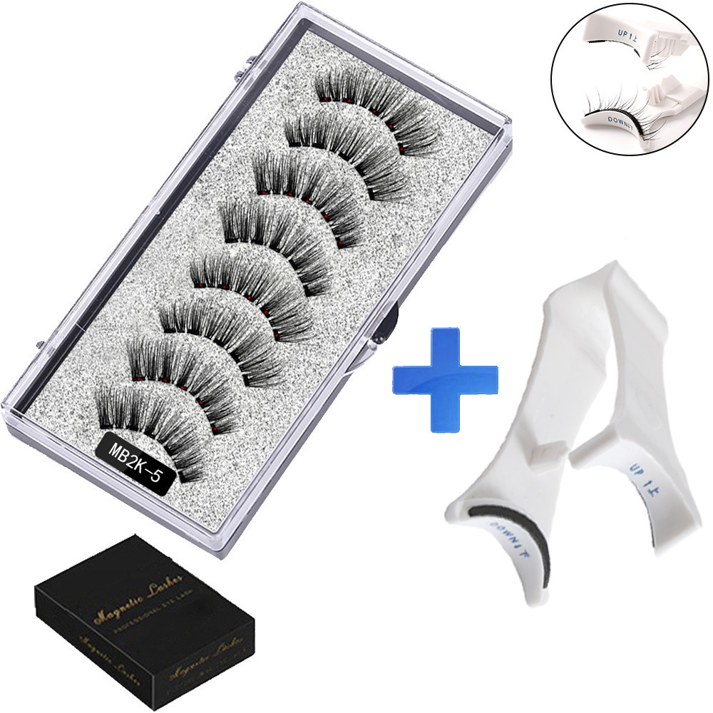 Magnetic False Eyelashes (4-Pair Pack) — Voluminous, Natural-Look Magnetic Lashes | Includes Eyelash Curler | Exceptional Value