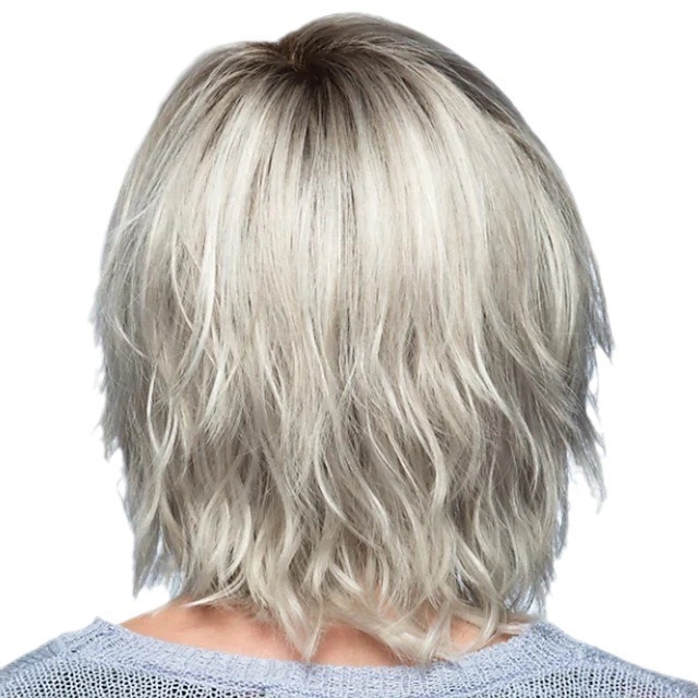 New Arrival: Stylish Side-Parted Ombré Platinum Blonde Short Curly Bob Wig for Women