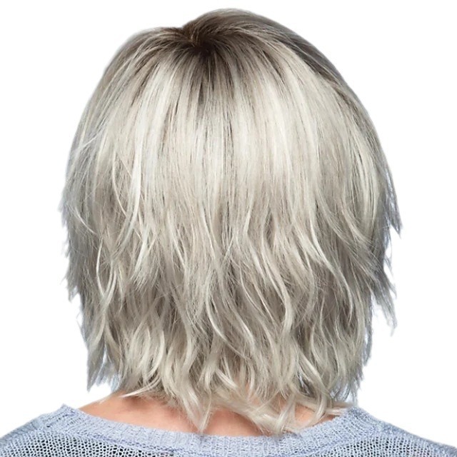 New Arrival: Stylish Side-Parted Ombré Platinum Blonde Short Curly Bob Wig for Women