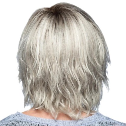 New Arrival: Stylish Side-Parted Ombré Platinum Blonde Short Curly Bob Wig for Women