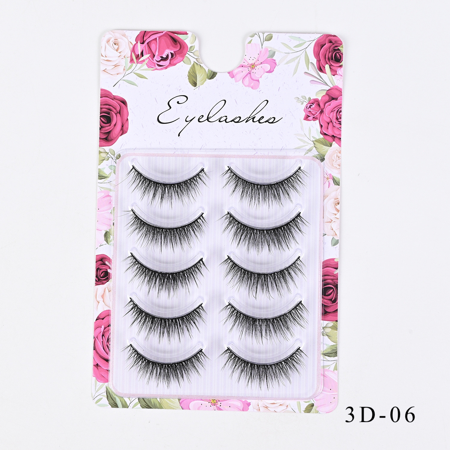 Western-Style Voluminous & Curled 3D Wispy False Eyelashes — Realistic, Natural-Looking, and Lengthening (One-Piece Design)
