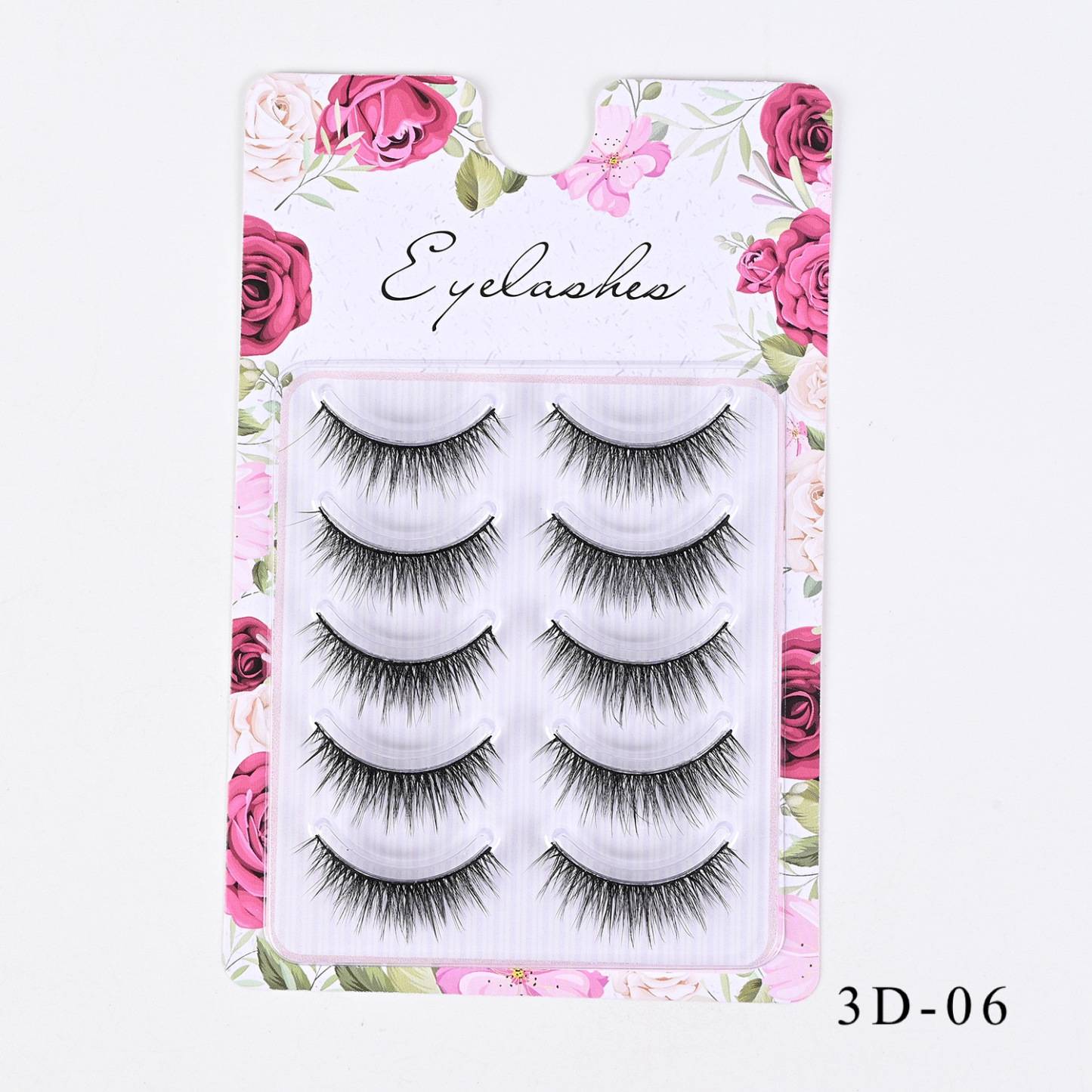 Western-Style Voluminous & Curled 3D Wispy False Eyelashes — Realistic, Natural-Looking, and Lengthening (One-Piece Design)