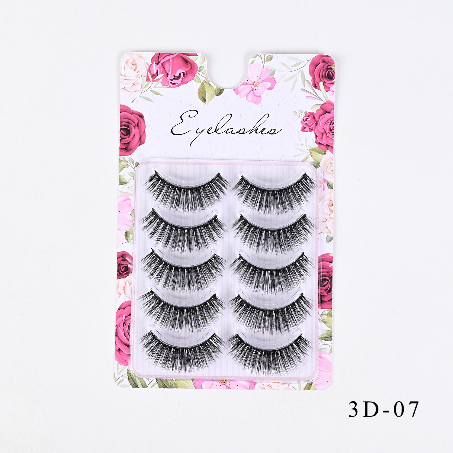 Western-Style Voluminous & Curled 3D Wispy False Eyelashes — Realistic, Natural-Looking, and Lengthening (One-Piece Design)