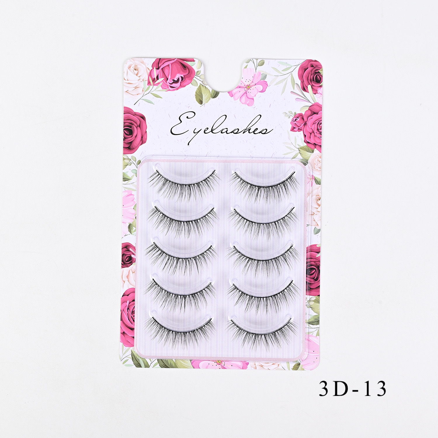 Western-Style Voluminous & Curled 3D Wispy False Eyelashes — Realistic, Natural-Looking, and Lengthening (One-Piece Design)