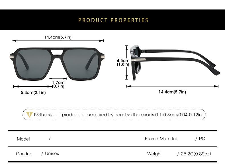 Oversized Polarized Navigator Sunglasses for Men and Women