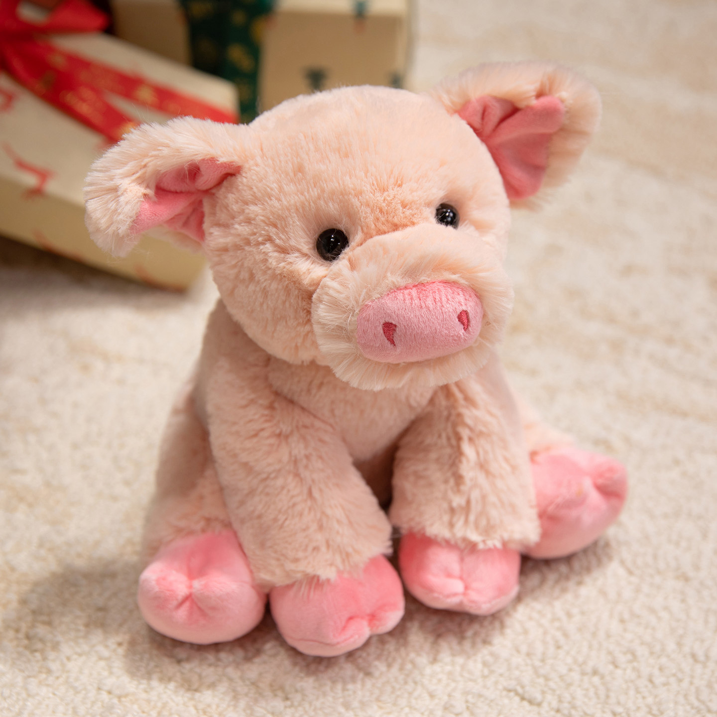 Crouching Forest Animal Plush Toy – Little Sheep (Soft Doll/Gift for Children)