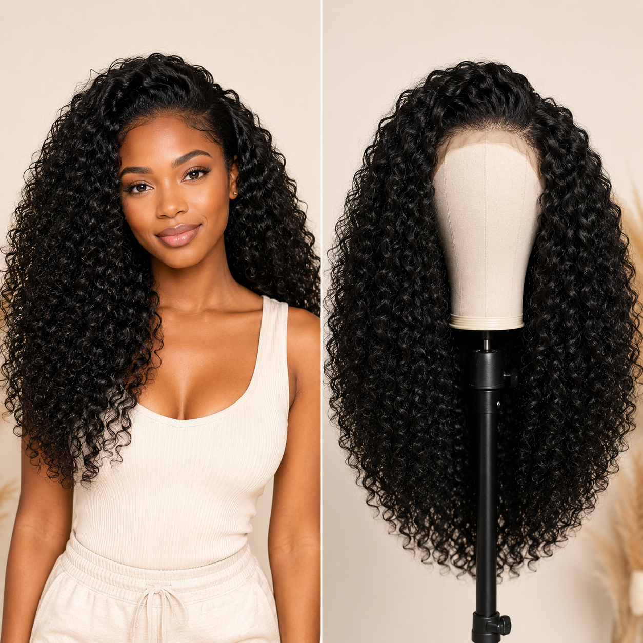 Density Curly Wear Go Half Wig Strap Flip Over Wig With Drawstring Cap Invisible Hairline Human Hair Wigs for Beginners Vacation Hair Summer Vibe