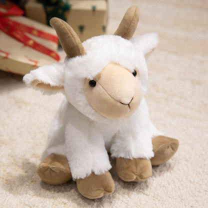 Crouching Forest Animal Plush Toy – Little Sheep (Soft Doll/Gift for Children)