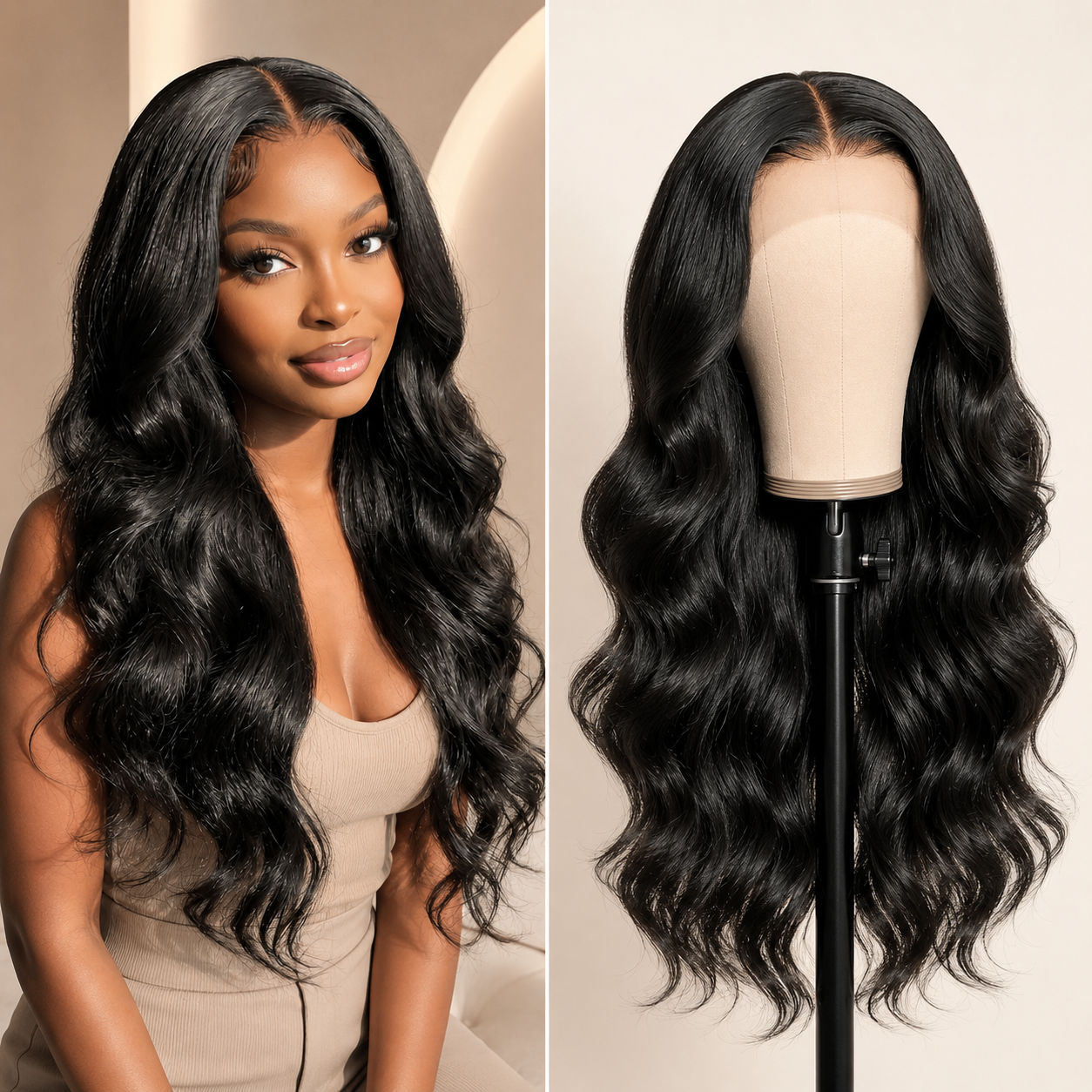 Lace Front Wigs Human Hair 200% Density 13x6 Pre Plucked HD Front Lace Wig Natural Hairline with Baby Hair Glueless Wigs for Women（price only during new shop boost）