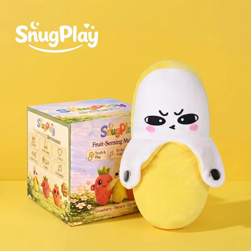 Interactive Music Plush Toy Set – Banana, Strawberry & Carrot Electric Plush Toys for Kids, Parent-Child Interaction Funny Talking Stuffed Animals, Children’s Day Cute Gift for Boys Girls