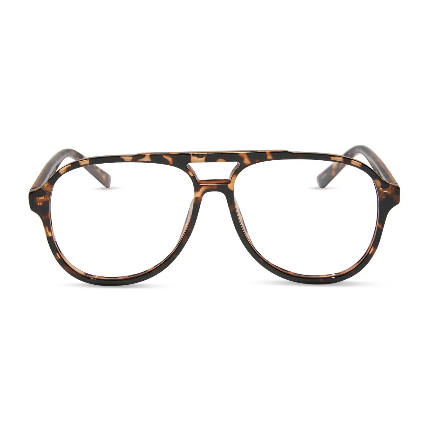 Tortoise Blue Light Aviator Readers - Stylish Lightweight Trendy Frames