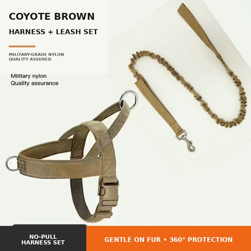 Dog Harness | Chafe Resistant Webbing, Adjustable Neck & Chest, and Heavy Duty D-Ring | Sturdy, Comfortable, Easy to Use | Black
