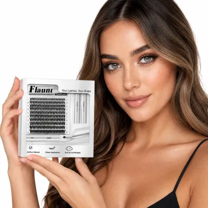 Upgrade U Lashes Ultra-Dense, Waterproof, Long-Lasting Lashes | Flora | Natural Daily, Volume Style | Beginner-Friendly DIY Lashes for a Flawless, Voluminous Look | Trendy & Must-Have Clusters