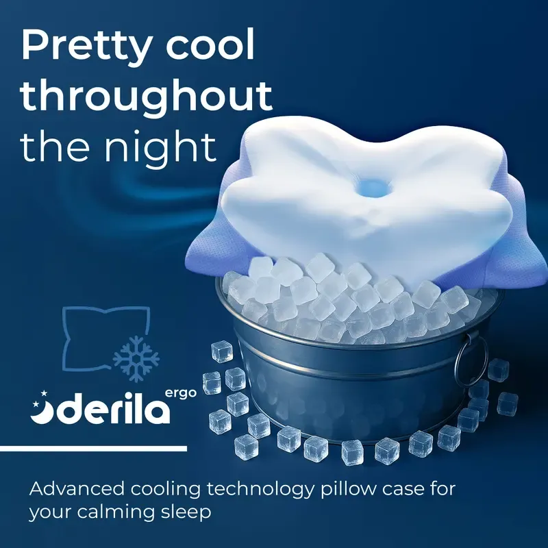 Cervical Neck Pillow – Ergonomic Memory Foam Neck Support for All Sleep Positions | Pain Relief, Cooling, Breathable, and Contoured Design for Optimal Sleep Comfort | Ideal for Side, Back, and Stomach Sleepers