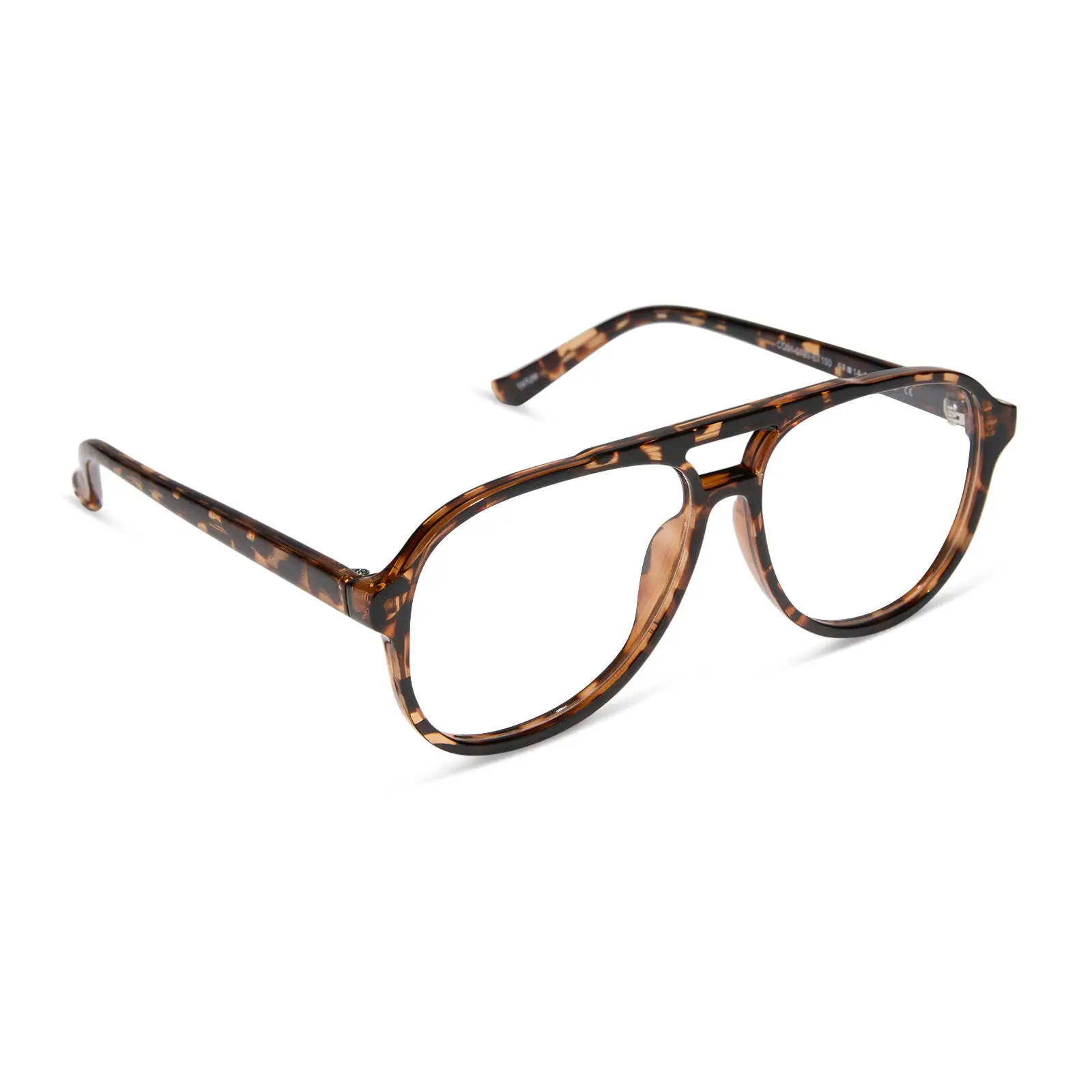 Tortoise Blue Light Aviator Readers - Stylish Lightweight Trendy Frames
