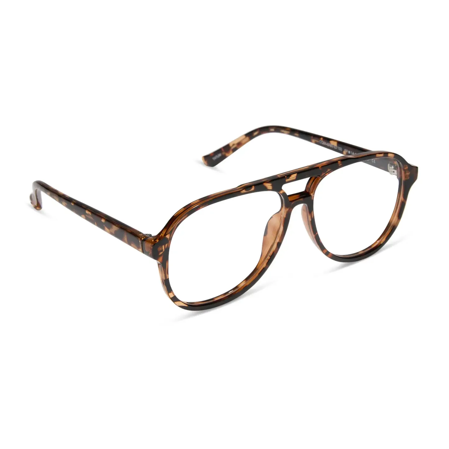 Tortoise Blue Light Aviator Readers - Stylish Lightweight Trendy Frames