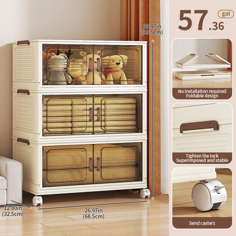 Stackable Magnetic Door Storage Bins XL Size High-Quality Space Organization Tool with Divided Compartments for Bedrooms Living Rooms Garages Bathrooms and Kitchens