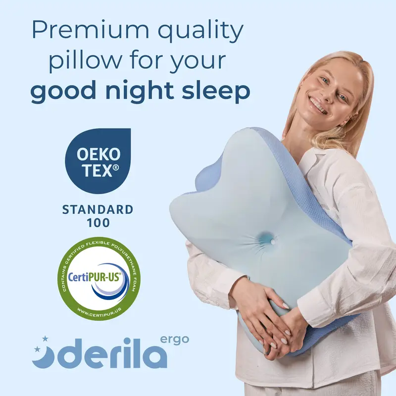 Cervical Neck Pillow – Ergonomic Memory Foam Neck Support for All Sleep Positions | Pain Relief, Cooling, Breathable, and Contoured Design for Optimal Sleep Comfort | Ideal for Side, Back, and Stomach Sleepers