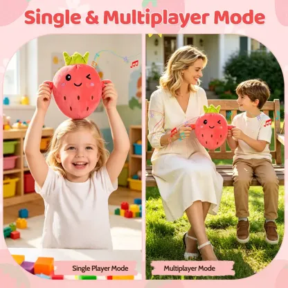 Interactive Music Plush Toy Set – Banana, Strawberry & Carrot Electric Plush Toys for Kids, Parent-Child Interaction Funny Talking Stuffed Animals, Children’s Day Cute Gift for Boys Girls
