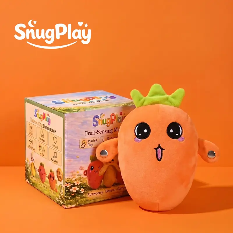 Interactive Music Plush Toy Set – Banana, Strawberry & Carrot Electric Plush Toys for Kids, Parent-Child Interaction Funny Talking Stuffed Animals, Children’s Day Cute Gift for Boys Girls