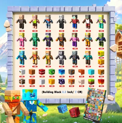 agnetic Building Blocks - 20 Pcs Magnetic Action Figures Playset, Magnetic Building Block Toys with Magnetic Cubes, 360° Rotating Arms and Legs, Creative Play Set for Kids 6+, Birthday Gifts for Boys Girls