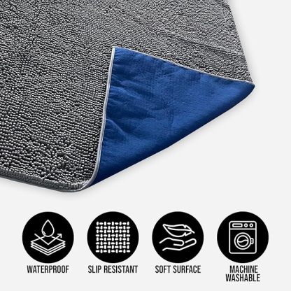 Dog Blanket - Chenille Water Absorption Blanket for Bed & Couch Cover for Dogs Washable, Anti-Slip Soft and Durable Furniture Protector for Dogs - Grey 30"x70"