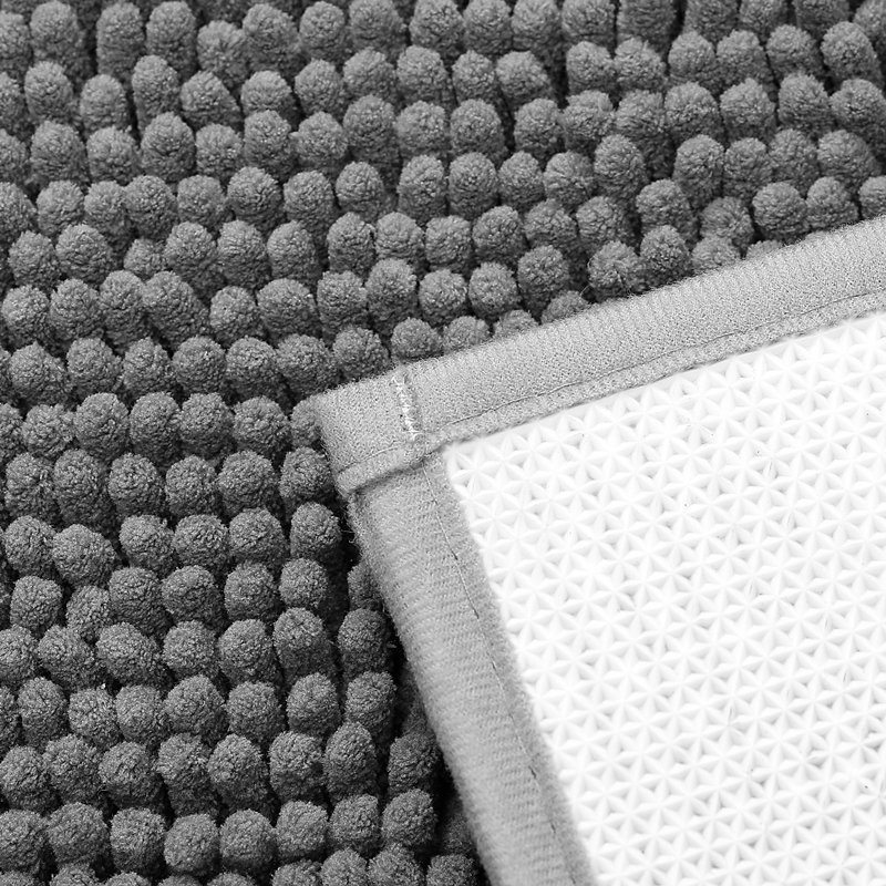 Super Absorbent Door Mat Indoor, Microfiber Quick Dry Chenille Entryway Rug, Non-Slip Front Door Mat, Indoor Mats for Entryway, Machine Washable Pet Rug, Grey 30"x19"
