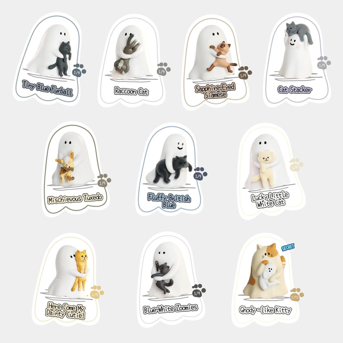 52TOYS Ghody - Behold My Cat Kawaii Creative Gift Room Decor Desktop Decoration Gift for Birthday Party Ceramic Figurine Animal Design