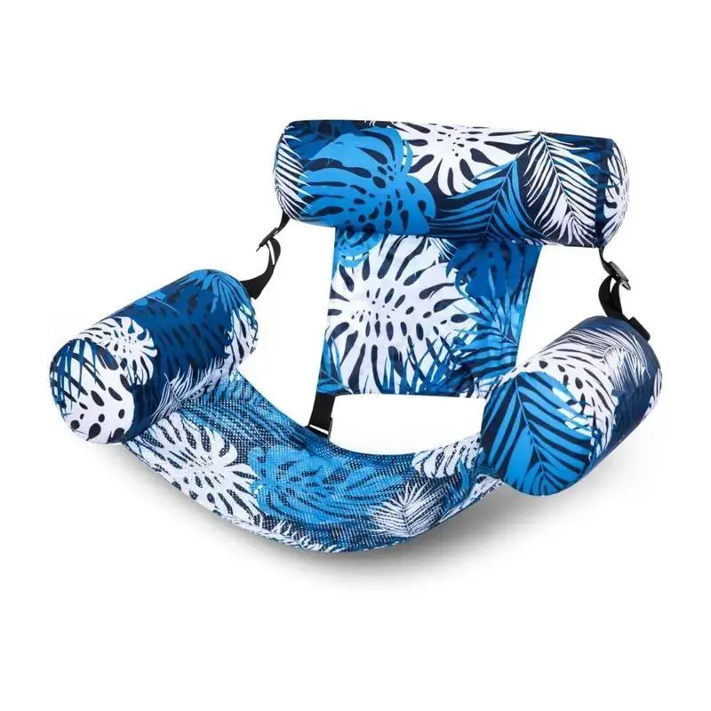 Heavy-Duty Inflatable Floats for Adults - 2-Pack Floating Lounge Chairs, Blow-Up Noodles, Pool Accessories for Summer Beach, Lake Water Fun