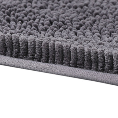 Super Absorbent Door Mat Indoor, Microfiber Quick Dry Chenille Entryway Rug, Non-Slip Front Door Mat, Indoor Mats for Entryway, Machine Washable Pet Rug, Grey 30"x19"