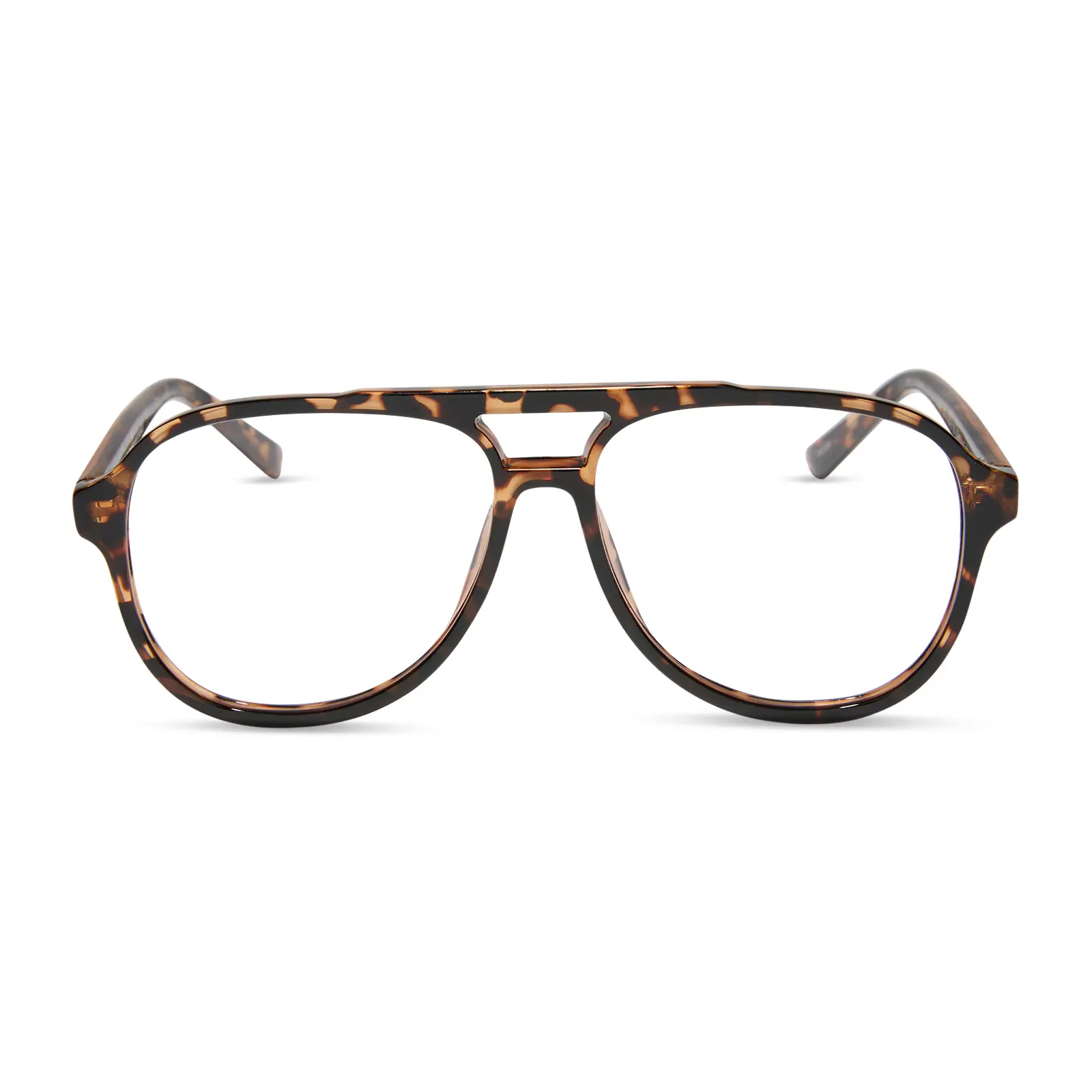 Tortoise Blue Light Aviator Readers - Stylish Lightweight Trendy Frames