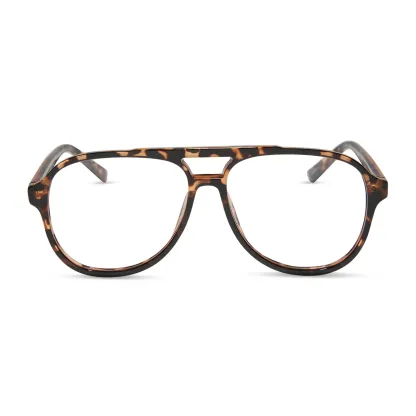 Tortoise Blue Light Aviator Readers - Stylish Lightweight Trendy Frames