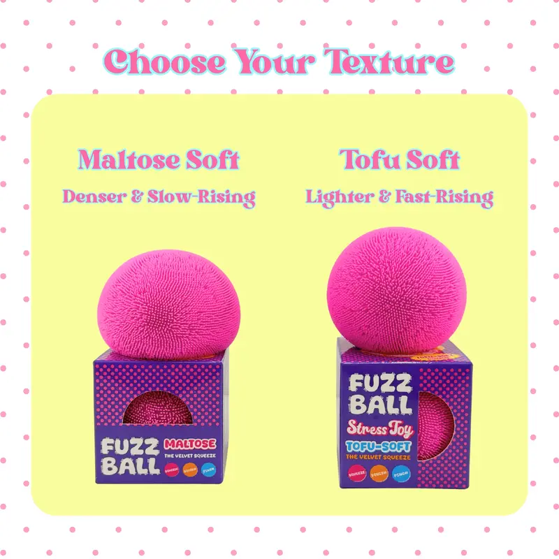Color-Changing Fuzz Ball Squishy Toy, Slow-Rising/Fast-Rising Sensory Squishies for Gentle Squeezing, Stress Relief Desk Toy, Cute Collectible Gift