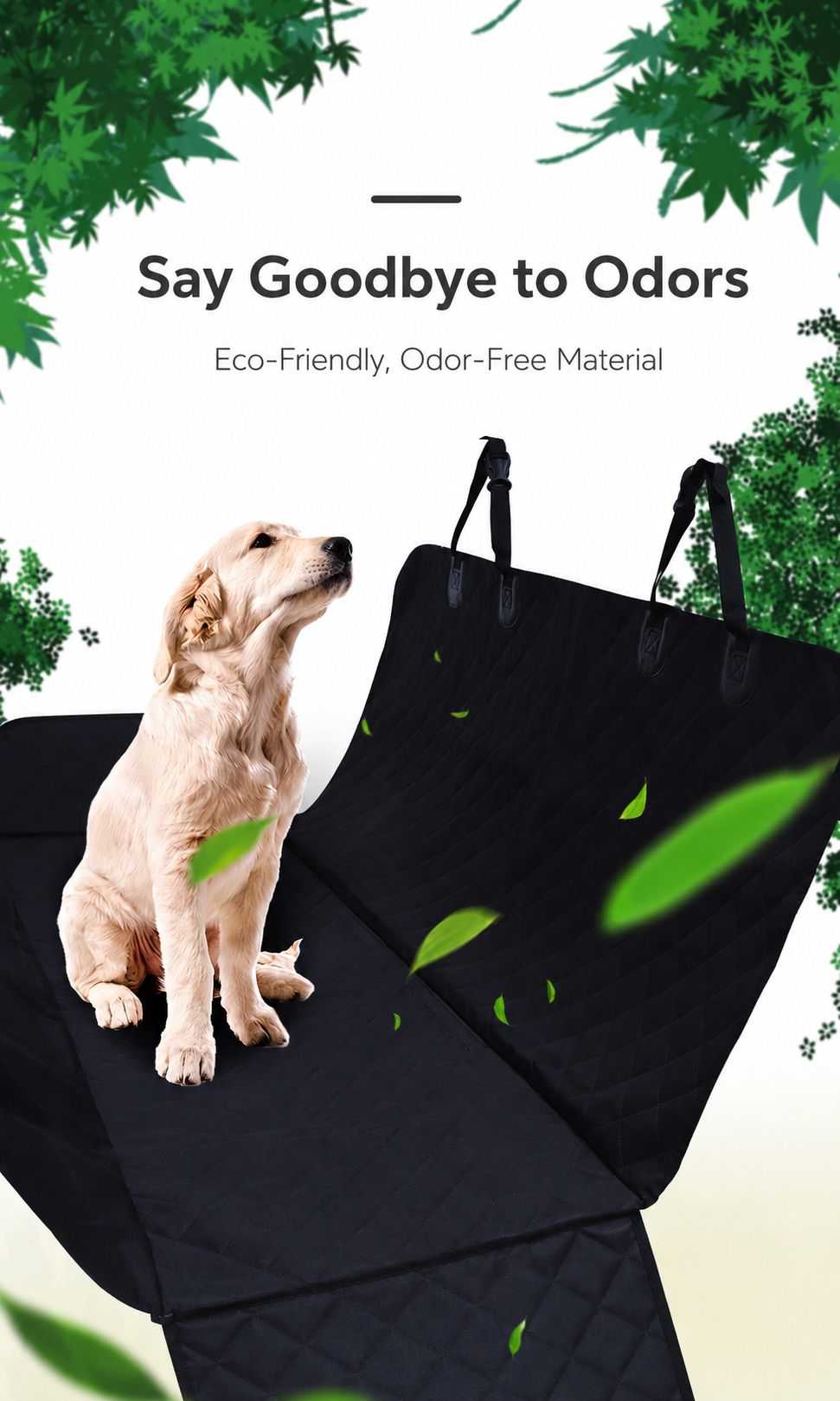 [On Sale!]Dog Car Seat Cover, Waterproof Scratchproof Hammock w/ 4 Storage Bags Side Flaps, Washable Nonslip Backseat Protector for Cars,Trucks,SUVs. Carrier