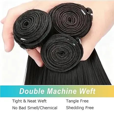 Hair Bundles Human Hair Body Wave, No Tangle Shedding, Keep Texture Silky Soft After Multiple Washes, 12A Hair Bundles, Unprocessed Virgin Brazilian Human Hair
