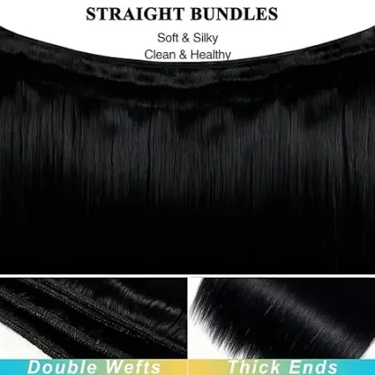Hair Bundles Human Hair Body Wave, No Tangle Shedding, Keep Texture Silky Soft After Multiple Washes, 12A Hair Bundles, Unprocessed Virgin Brazilian Human Hair