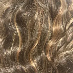 Water Wave Free Part 13x4 Lace Front Wig with Scandinavian Hairline Low Density Heat Friendly Synthetic Wig 16"Daily Use